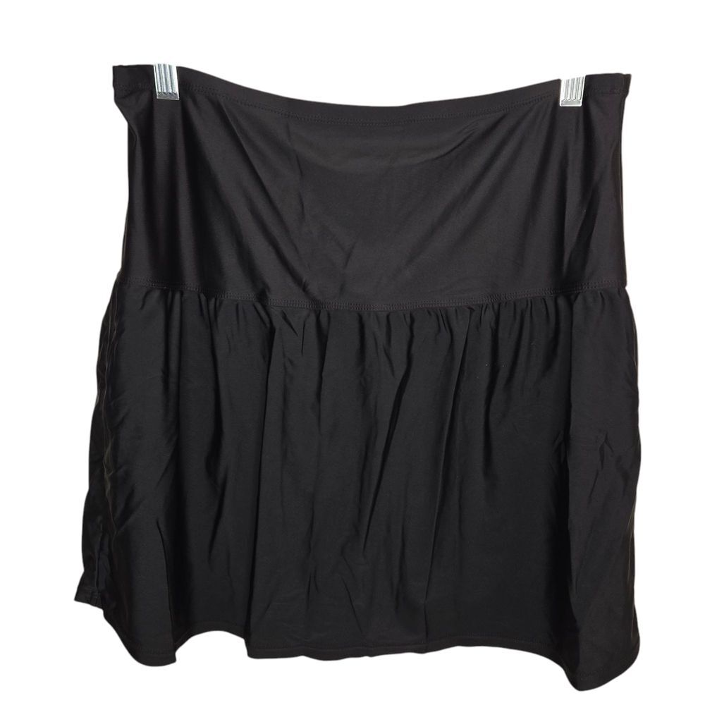 Island Escape Black Swim Skirt Swimsuit Size 16